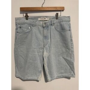 Lacoste Regular Fit Light Wash Denim Jean Shorts Mens W33 Casual Summer
